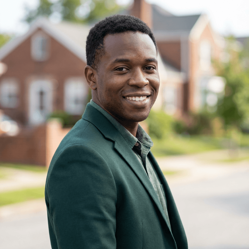 David Okonkwo, male property owner in his 50s, Black, confident dependable appearance